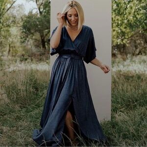 SOLD Navy Blue Maxi Dress